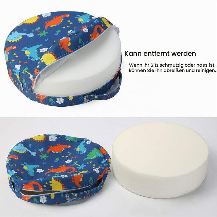 Zicac Sitzerhöhung Sterne Muster Tragbare Sitzerhöhung mit Seitentasche für Kinder Seat Pad(Runden)