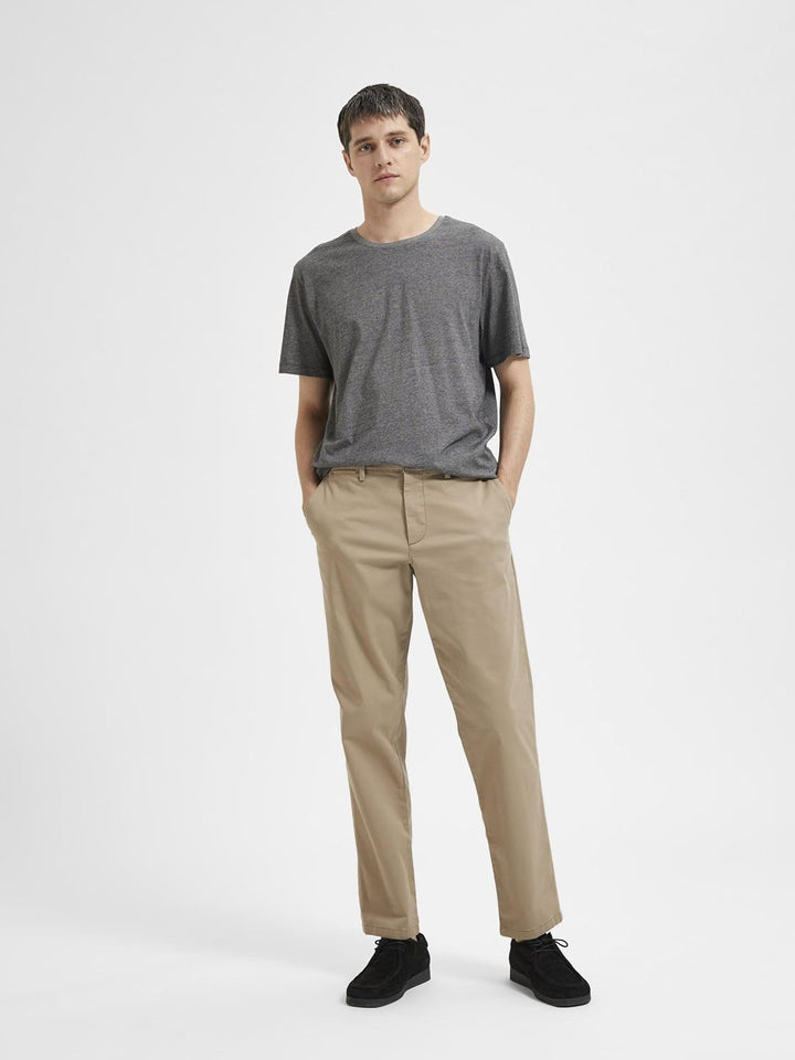 SELECTED HOMME Male Chino 196 Straight Flex 28W / 32L Greige, 28W / 32L Greige