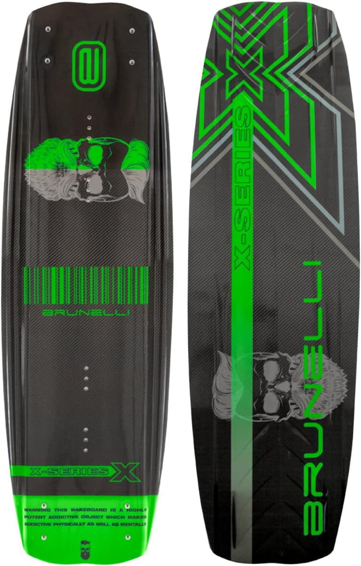 Brunelli Carbon Wakeboard Package 138 cm Wake Binding Wakeboardbindung XL (43-47), XL (43-47)