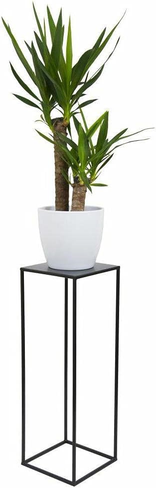 HowHomely Blumenständer Metall Schwarz 70 cm Hoch - Solider und Robuster Blumenhocker Metall - Pflan