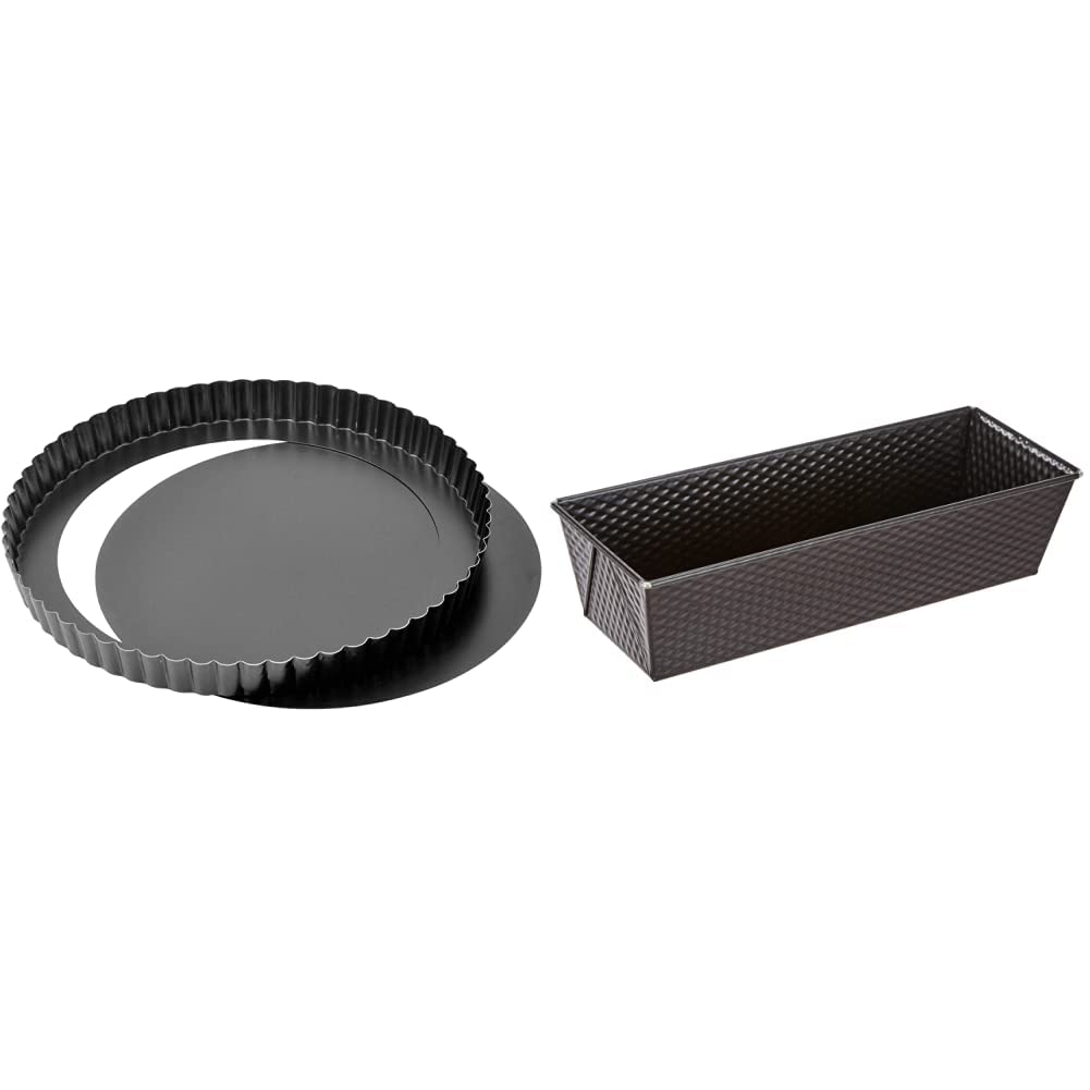ORIGINAL KAISER Classic Tarteform mit Hebeboden 28 cm, Quicheform antihaftbeschichtet, 1 - Pack & Cl