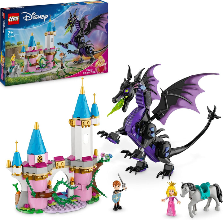 LEGO ǀ Disney Princess Malefiz als Drache, Fantasy-Spielset für Kinder und Fans von Dornröschen, Ges