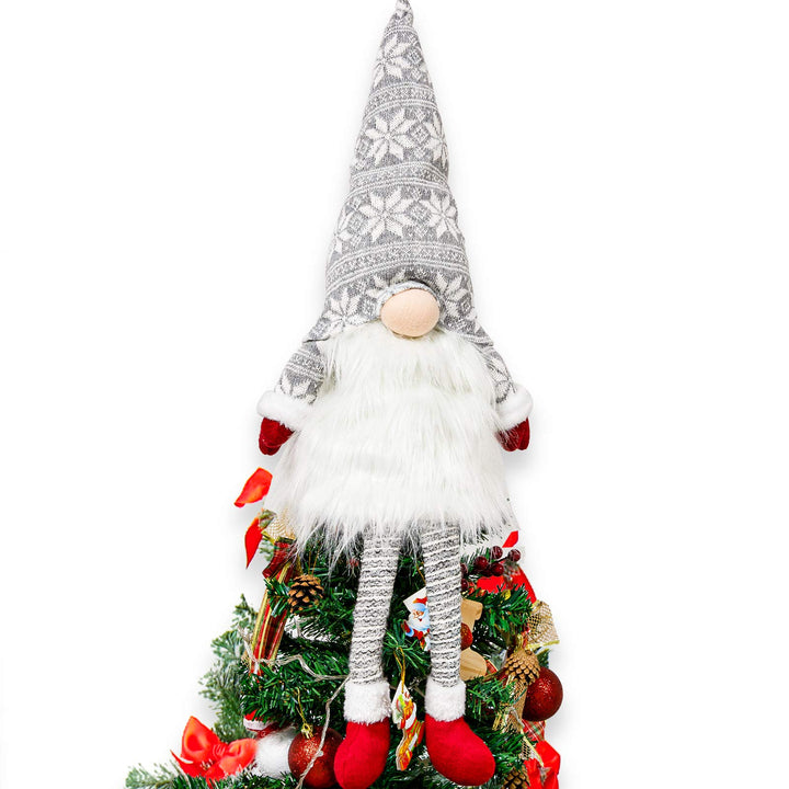 Whaline Weihnachtsbaumspitze, gross, schwedischer Zwerg, Weihnachtsmann-Ornament, skandinavischer Pl