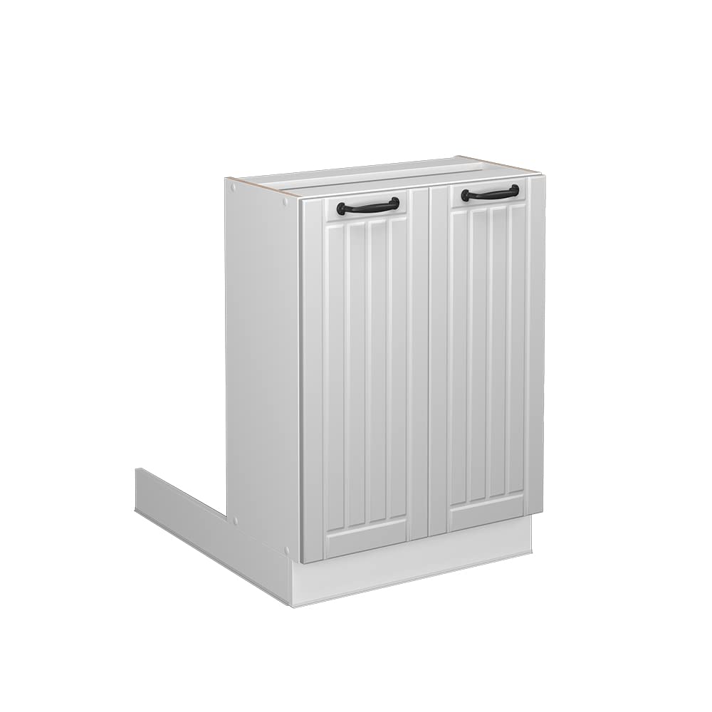 Vicco Kücheninsel Fame-Line, Weiss Landhaus/Weiss, 60 cm ohne Arbeitsplatte Weiss Landhaus Regalinse