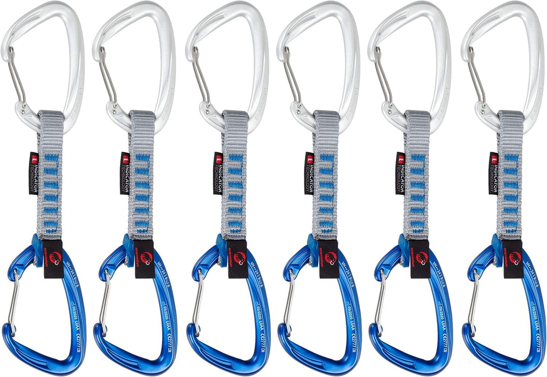 Mammut Crag Wire 10 cm Indicator 6-Pack-Quickdraws WIRE GATE/WIRE GATE, SILVER/UL (Mehrfarbig) 10 cm