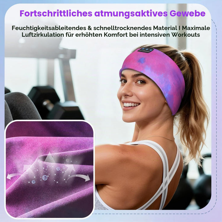 LC-dolida Schlafkopfhörer Bluetooth Sport-Kopfhörer Stirnband, Kabellos Schlafen Kopfhörer 15+ Stund