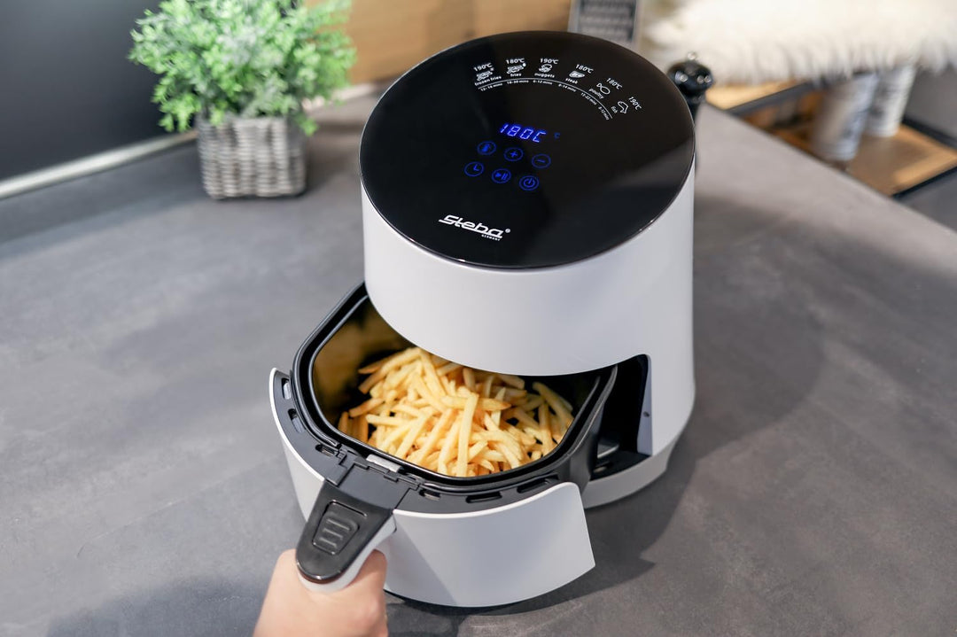 Steba Hei?luft-Fritteuse HF 1000 | Gesunde Zubereitung mit bis zu 80% weniger Fett | Frittieren, Bac