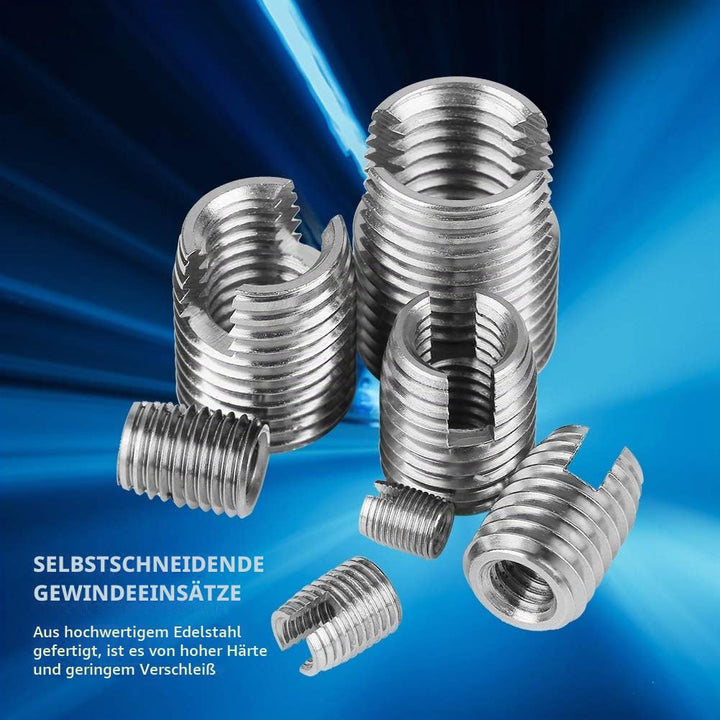 50pcs Gewindeeinsätze 302 Edelstahl Innengewinde Selbstschneidende Gewindeeinsatz Set Gewinde Verstä