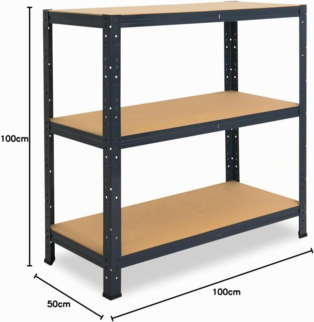 shelfplaza® 100x100x50cm Home Schwerlastregal anthrazit/Metallregal mit 3 Böden/Kellerregal Metall,