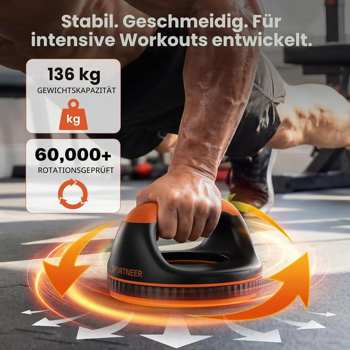 Sportneer Liegestützgriffe Push Up Bars– 360° Liegestütze Ständer mit abnehmbarem Taillentrainer für