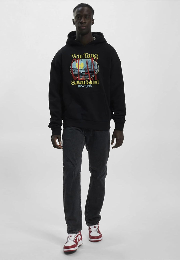 Mister Tee Herren Wu Tang Staten Island Heavy Oversize Hoodie M Schwarz, M Schwarz