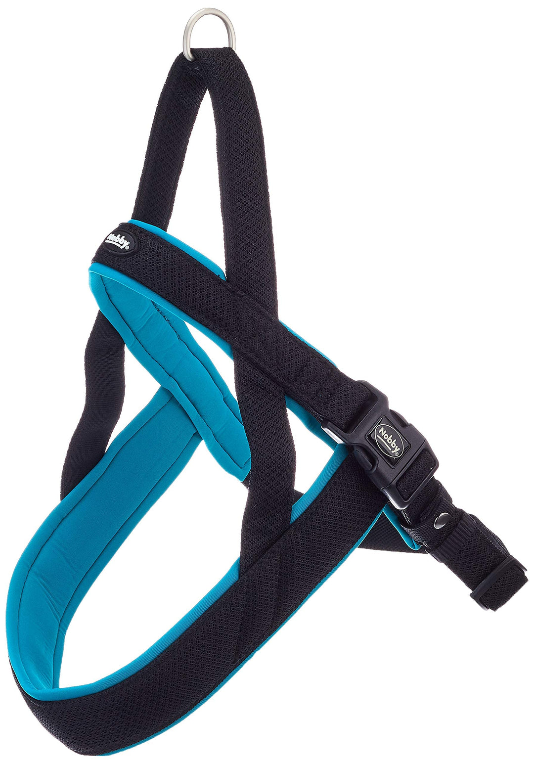 Nobby Norwegergeschirr Mesh Preno, türkis L: 60-76 cm + 46 cm, B: 25/35 mm, 1 Stück türkis L(L: 60-7