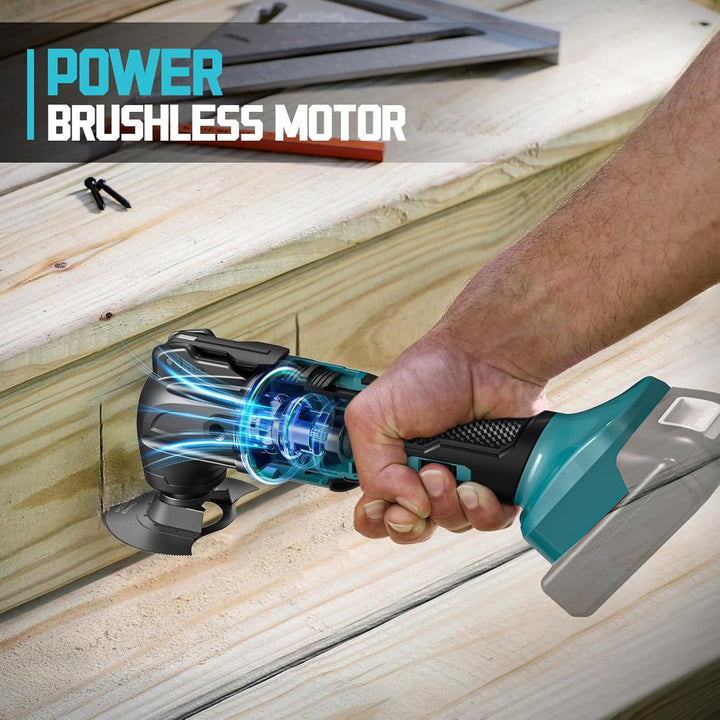 LIVOWALNY Akku-Multifunktionswerkzeug, Oszillierwerkzeug, Multitool Kompatibel mit Makita 18V, 6-Gan