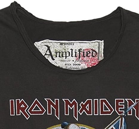 Damen Charcoal Iron Maiden Trooper T Shirt von Amplified Vintage