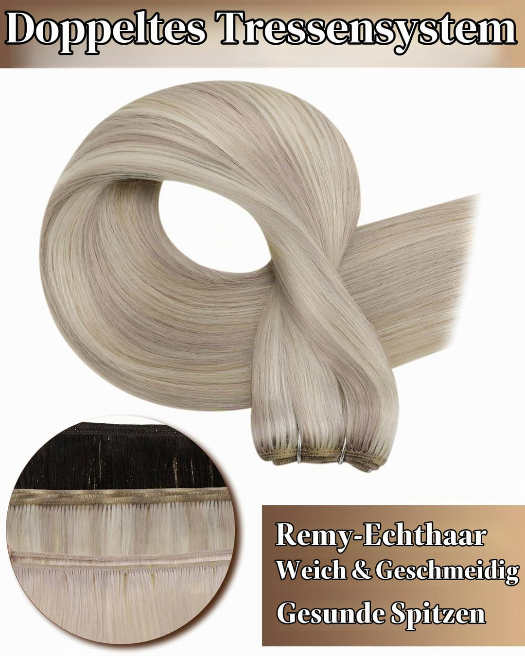 Hetto Echthaar Tressen Extensions Blond Echthaar Extensions Tressen Remy Menschliches Haartressen Ex