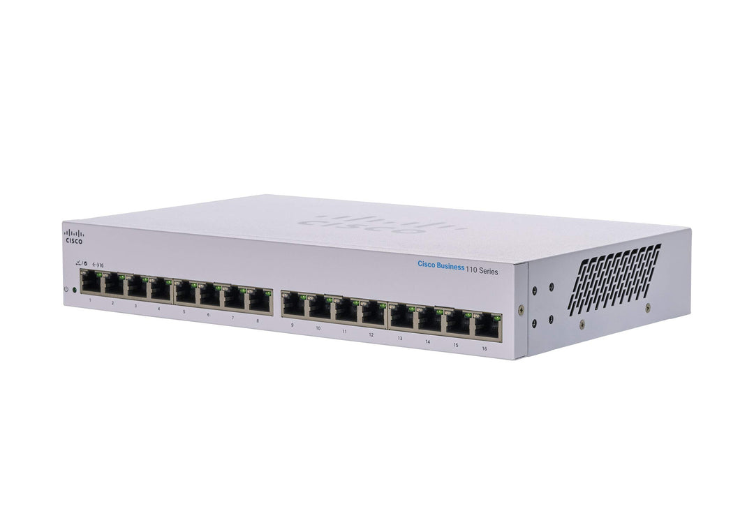 Cisco Business CBS110-16T-D Unmanaged Switch | 16﻿ GE-Ports | Begrenzter Lebenszeitschutz (CBS110-16
