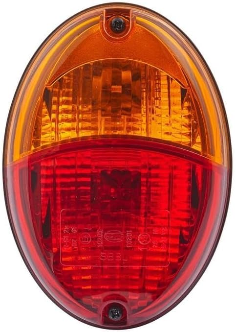 HELLA - Heckleuchte - Agroluna - Glühlampe - 12V - Anbau/Einbau/geschraubt - Lichtscheibenfarbe: gel