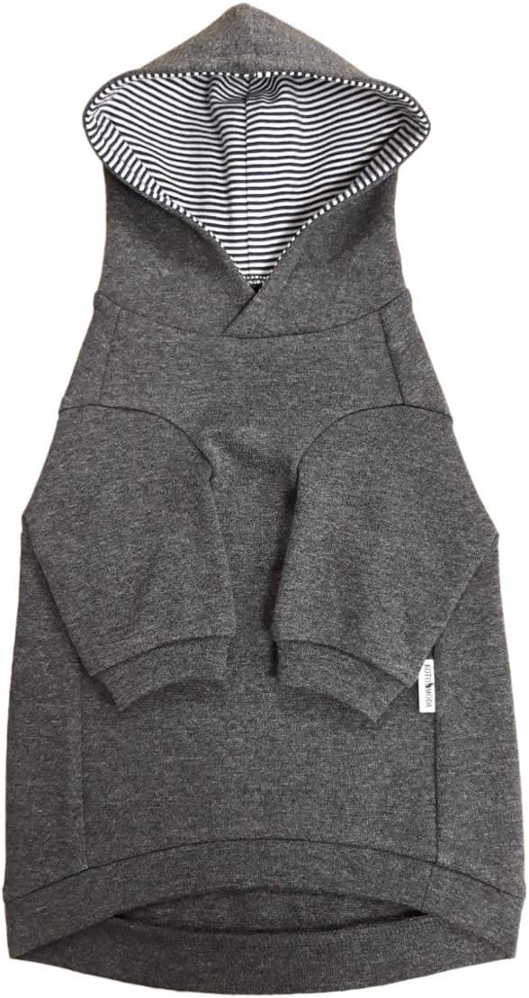 Kotomoda Sphynx Katzen Kleidung DUNKELGRAU Kapuzenpullover Trautes Heim, Glьck allein (XS), XS