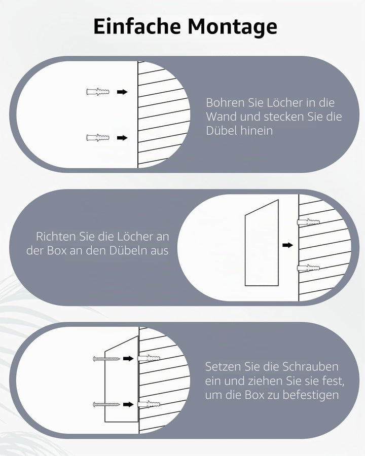 Uniclife Schlüsselbox für Aussenbereich Metall Spendenbox mit Zahlenschloss Sicherer Briefkasten mit
