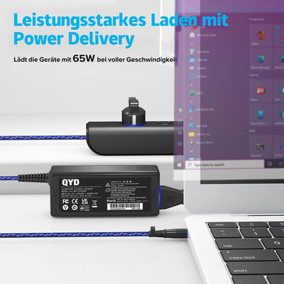 QYD 45W 65W Ersatz Netzteil Notebook Ladegerät für HP N17908 V85 613153-001 6715B 6735B 6735S Eliteb