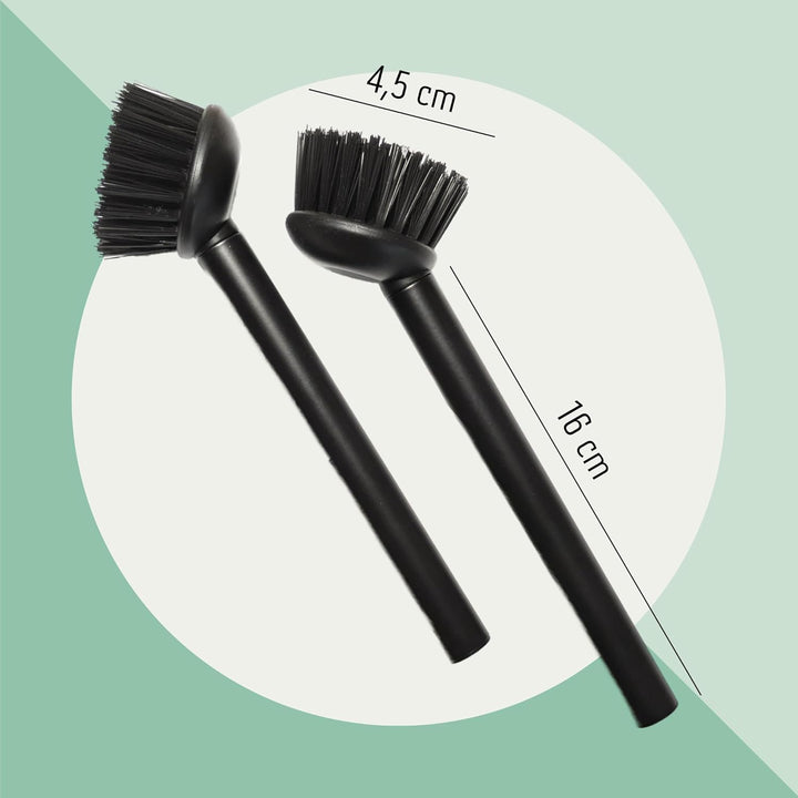 Spülbürste schwarz, Spülbürsten Set (3 STK), 21 cm, Design Küchenbürste Küche und Bad, Abwaschbürste