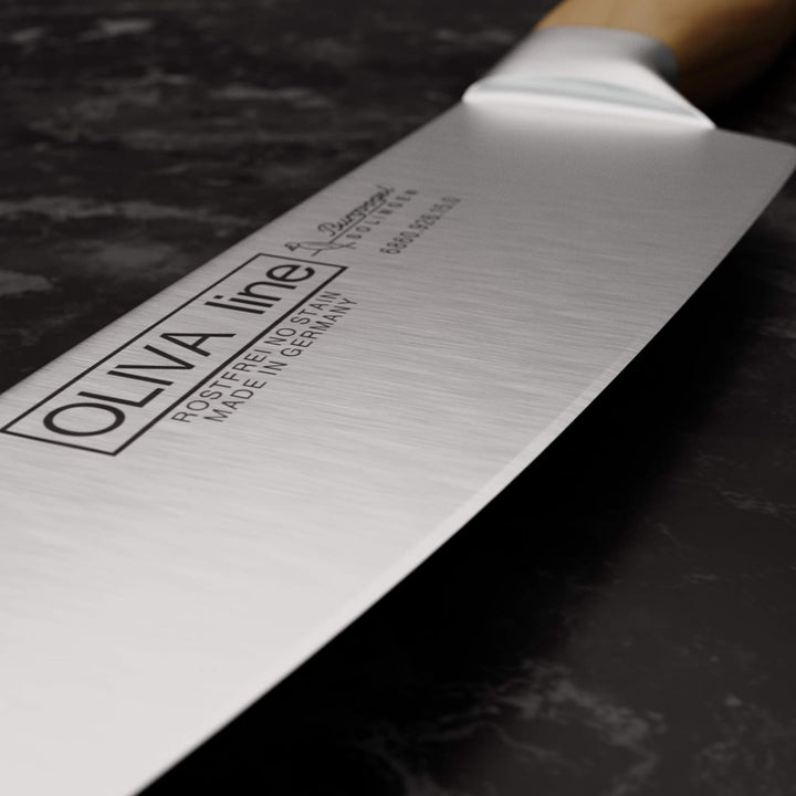 Burgvogel Solingen Kochmesser 15 cm geschmiedet Olivenholz, Oliva Line, rostfrei, deutsches Küchenme