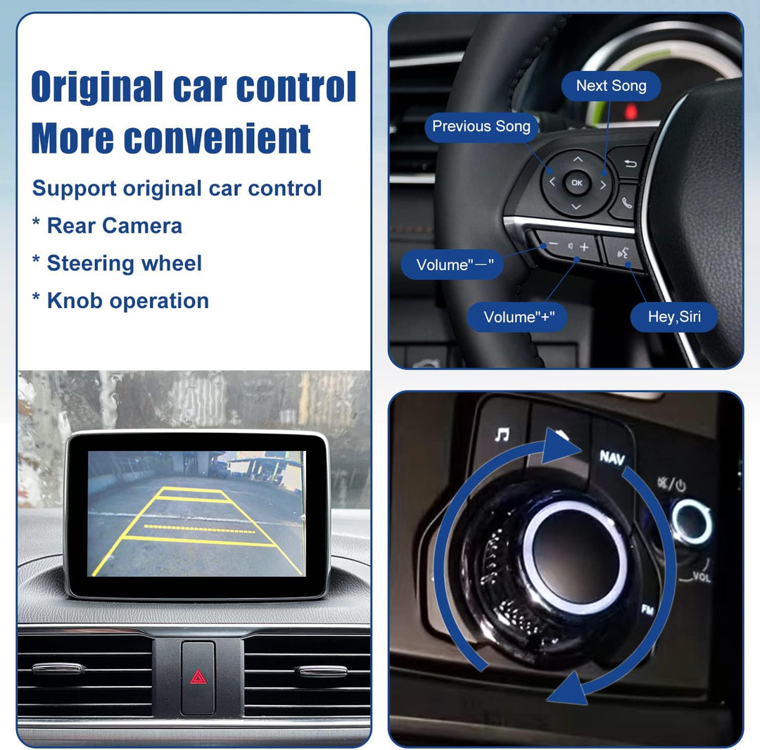 Mazda Carplay und Android Auto Retrofit Kit, TK78-66-9U0C OEM Hub passt auf MZD Connect System, 0000