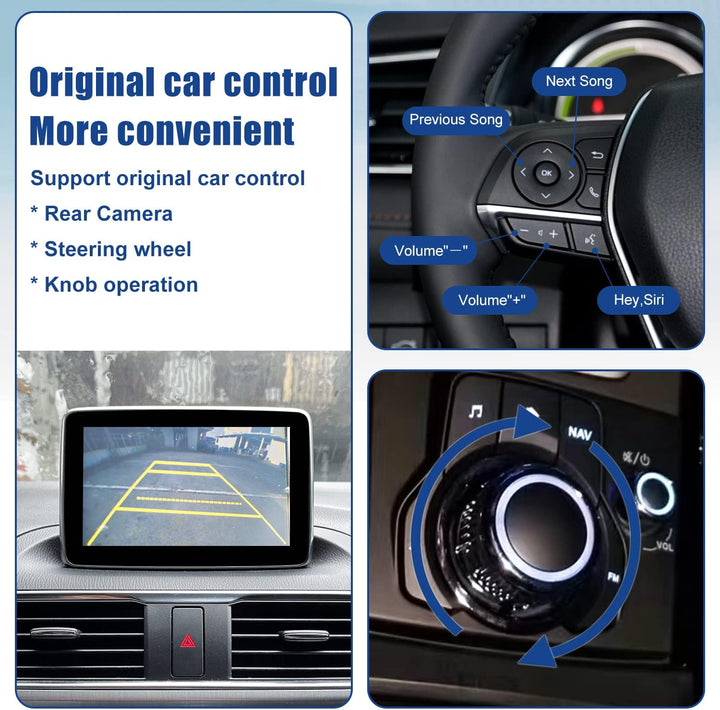 Mazda Carplay und Android Auto Retrofit Kit, TK78-66-9U0C OEM Hub passt auf MZD Connect System, 0000