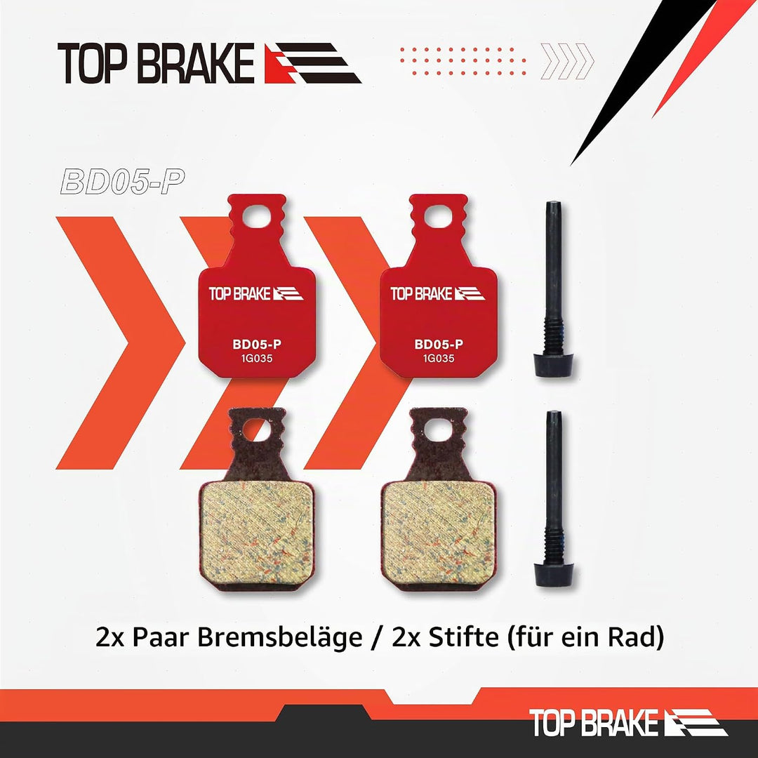 Top Brake Scheibenbremsbeläge Fahrrad für MAGURA MT5/ MT7/ MT5E/MT7 PRO/MT Trail Front (Stift enthal