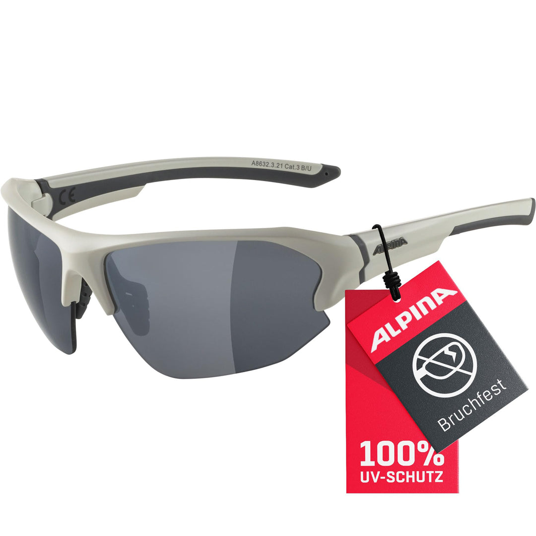 ALPINA LYRON HR - Verspiegelte und Bruchsichere Sport- & Fahrradbrille Mit 100% UV-Schutz Für Erwach