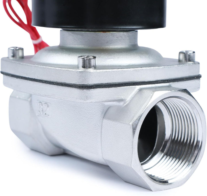U.S. Solid 1-1/4" Edelstahl Elektrisch Magnetventil 12V DC stromlos geschlossen VITON Wasser Luft Öl