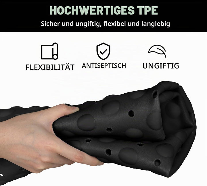 Duschmatte rutschfest Eckduschmatte 70 * 70cm, Duscheinlage Dreieckig mit Saugnäpfe für Eckdusche, D