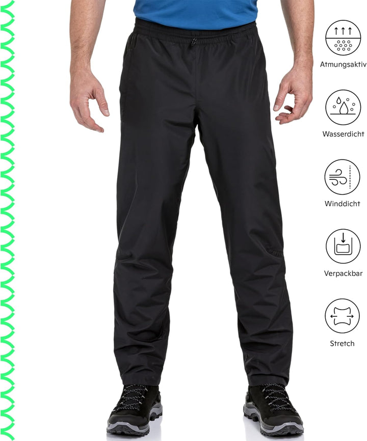 Schöffel Unisex Rain Pants Style Elmori Uni, wasserdichte Regenhose mit 2-Lagen Venturi Membrane, at