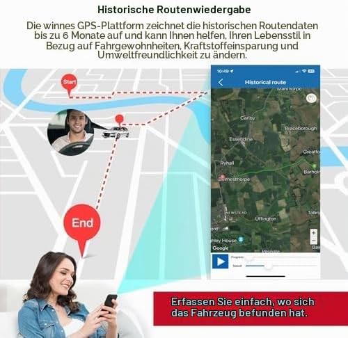 Winnes 4G TK905 Magnetischer GPS-Tracker für Auto, Wohnmobil und KFZ,Einfache Installation, Live-Tra