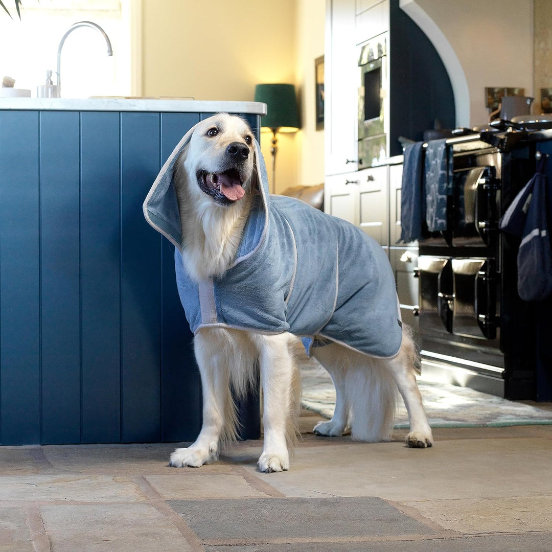 Lucky Paws® Hundebademantel – doppellagiger, Ultra-absorbierender &amp; luxuriös weicher Bademantel Hund