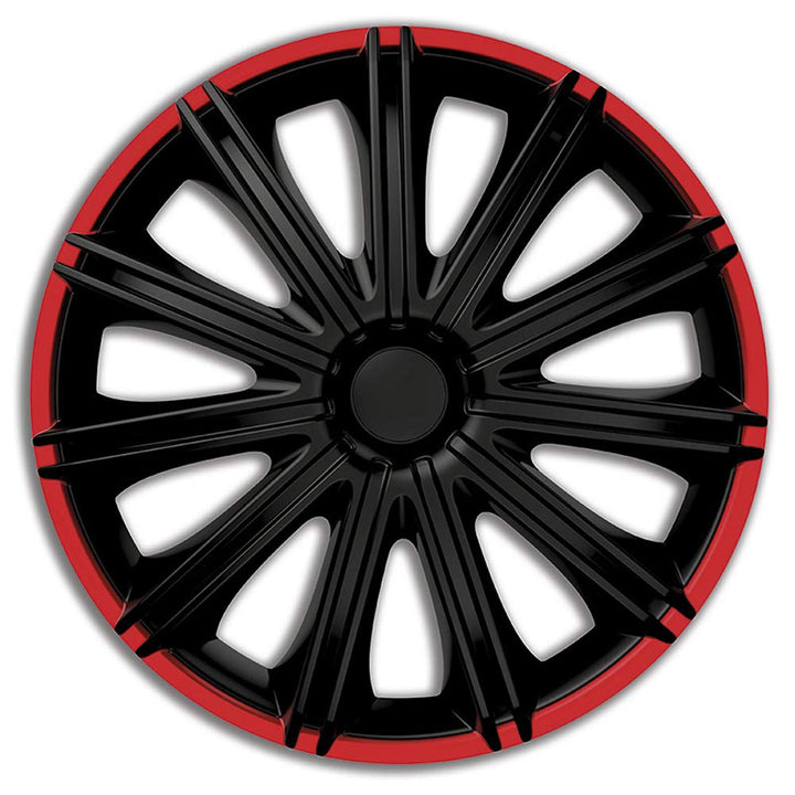 AUTO-STYLE Satz Radzierblenden Nero R 13-Zoll Schwarz/Rot Schwarz/Rot 13-Zoll, Schwarz/Rot 13-Zoll