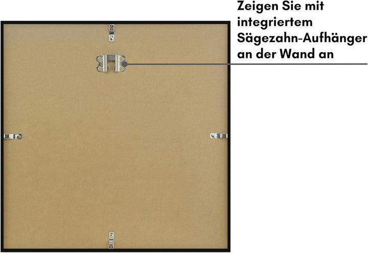 Americanflat 32x32 Schallplatten Rahmen Wand - Vinyl Rahmen mit Poliertem Plexiglas und Schlankem Mi