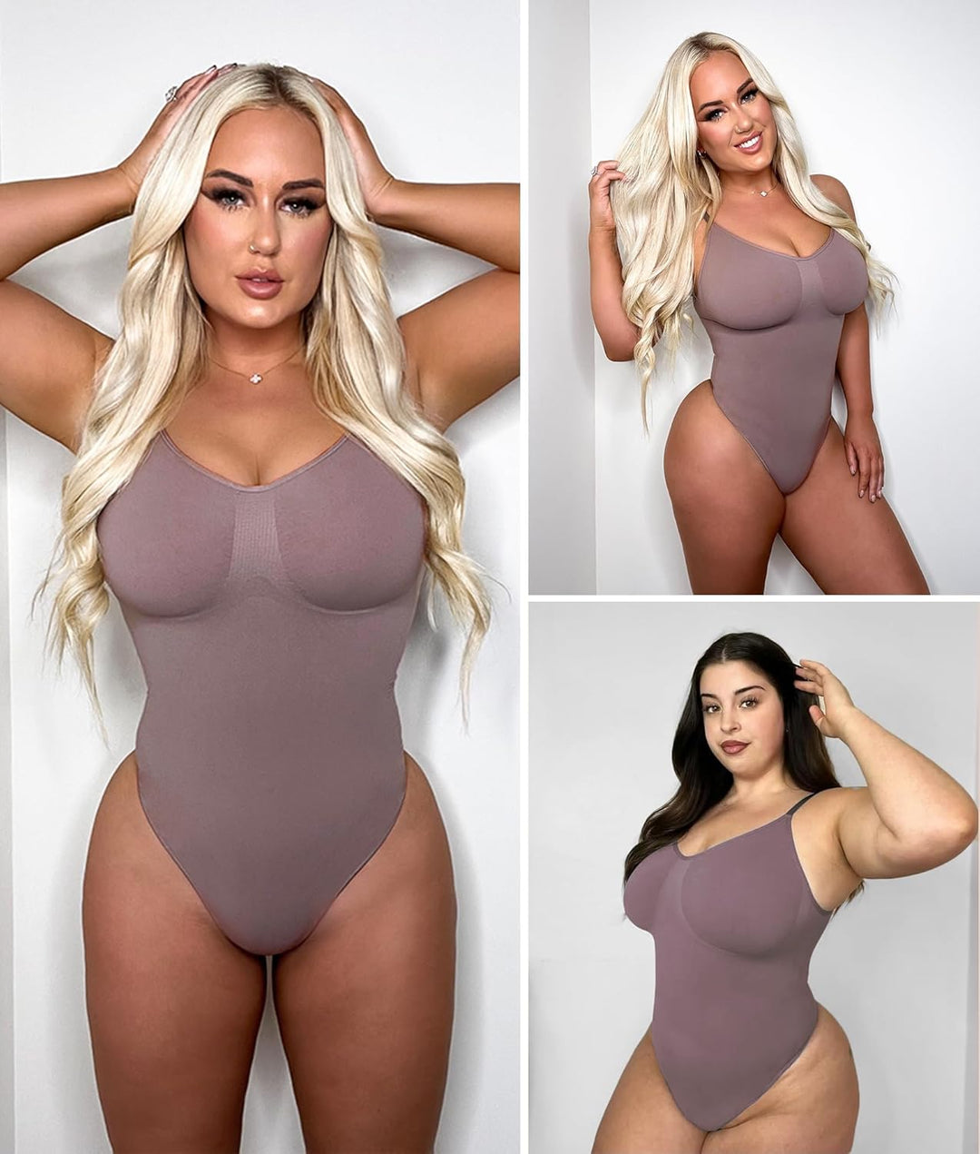 SHAPERX Shapewear Damen Bauchweg Bodysuit Formender Body Shaper Sculpting Tanga mit Verstellbarer Sc