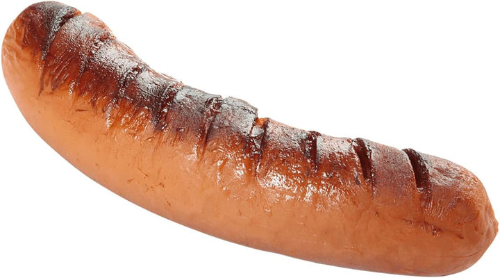 Fake Rote Bratwurst gegrillt, Grillwurst Lebensmittel-Attrappe 4 x 15 cm Dekoration Imitat Fake Food