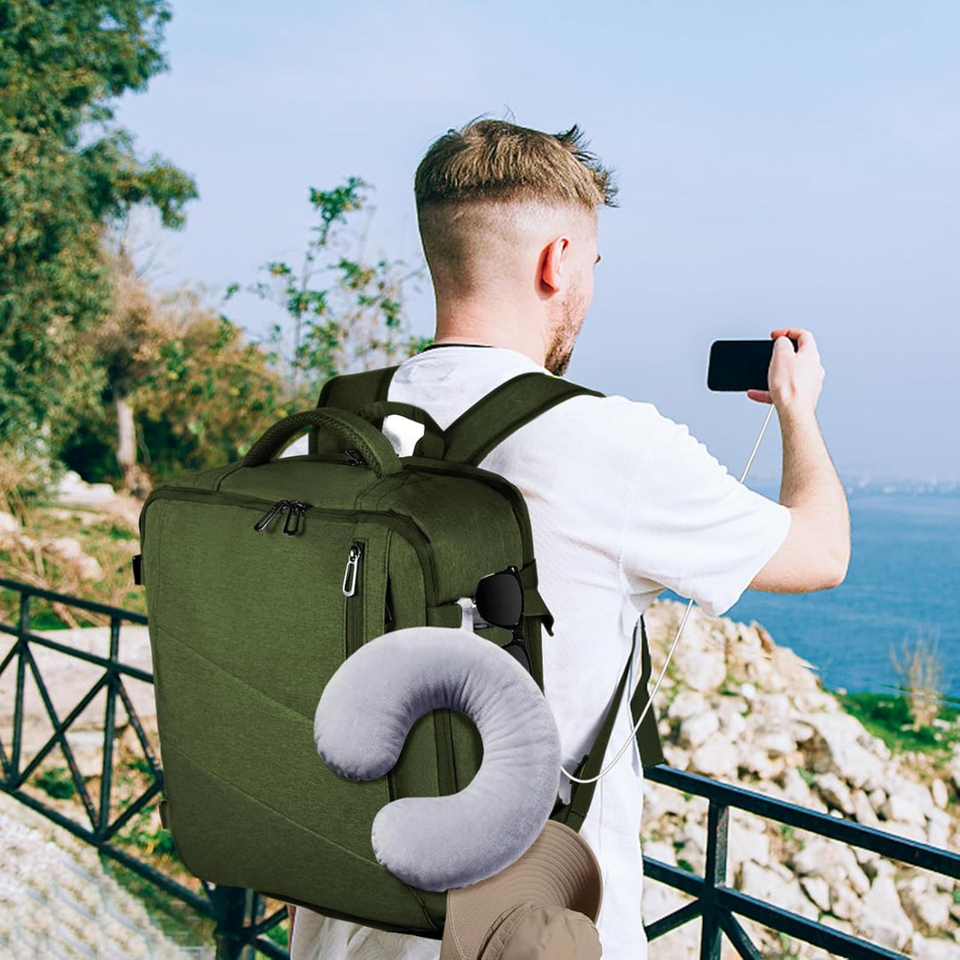 Leyrica Handgepäck Reiserucksack 45x36x20 für Easyjet, Rucksack Tasche Wasserdichter Flugzeug Reiset