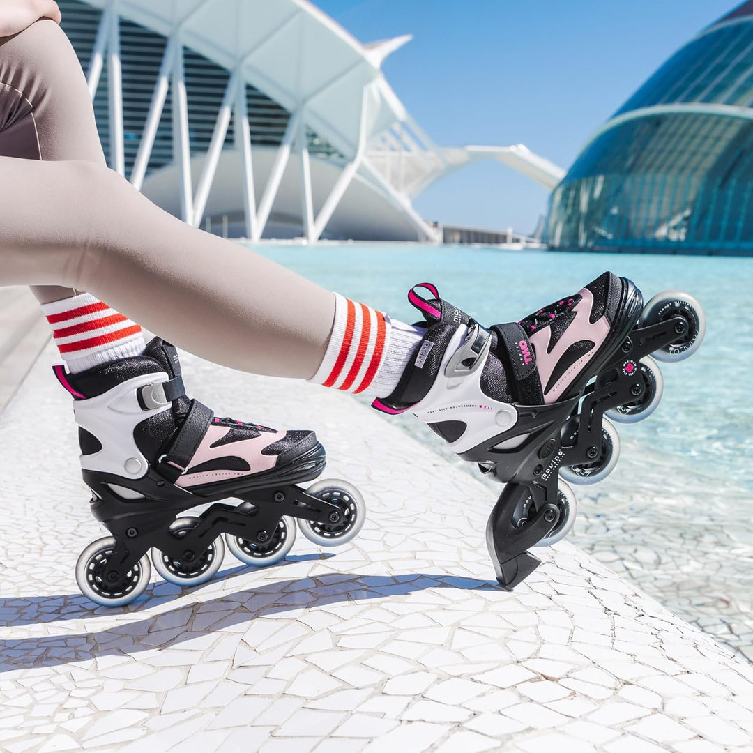 Movino Inline Skates | Cruzer B2/B3/Two | Verstellbare Rollschuhe | Damen Mädchen Jungen Inliner | I