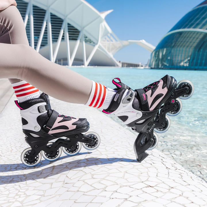 Movino Inline Skates | Cruzer B2/B3/Two | Verstellbare Rollschuhe | Damen Mädchen Jungen Inliner | I
