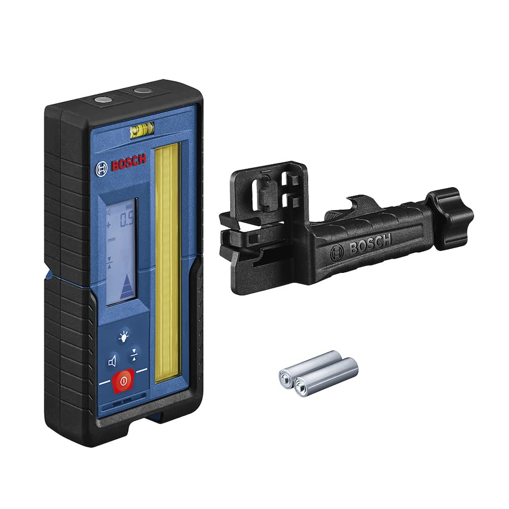 Bosch Professional Laser-Empfänger LR 45 (roter und grüner Laserstrahl, Empfängerhalterung RB 45, 2