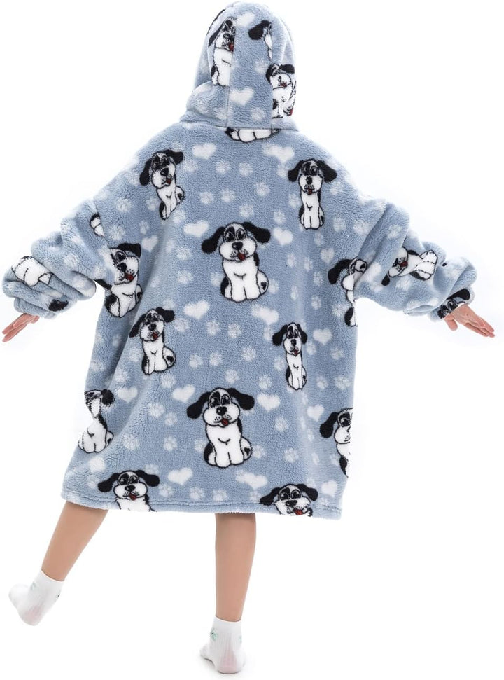 Kinder Übergrosse Kapuzenpullover,Super Weich Warmes Bequeme Tragbare Decken Sweatshirt für Mädchen