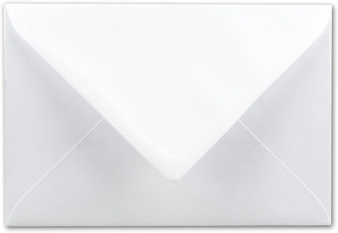 Briefumschläge in Weiss - 500 Stück - Kuverts in DIN B6 Format 125 x 185 mm - 120 Gramm pro m² - Grö