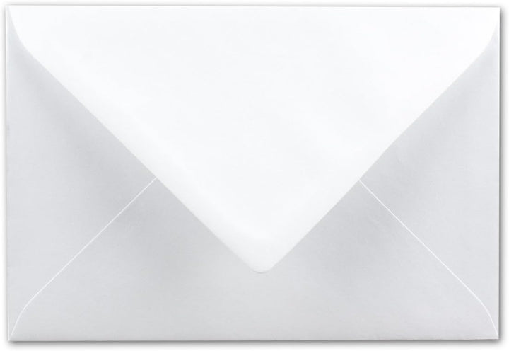 Briefumschläge in Weiss - 500 Stück - Kuverts in DIN B6 Format 125 x 185 mm - 120 Gramm pro m² - Grö