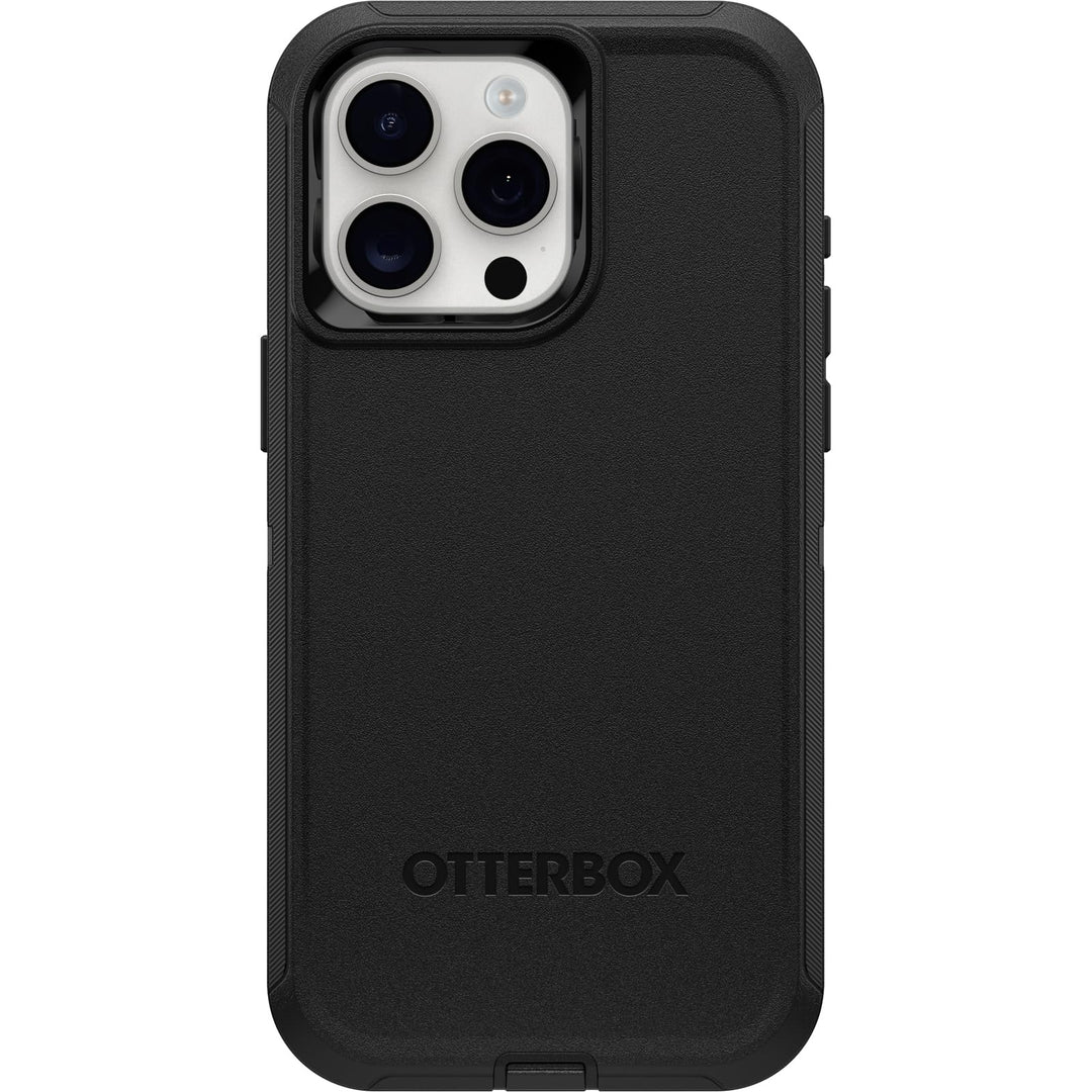 OtterBox Schutzhülle für iPhone 15 Pro Max (nur) Defender Series – Schwarz, Bildschirmlos, robust un