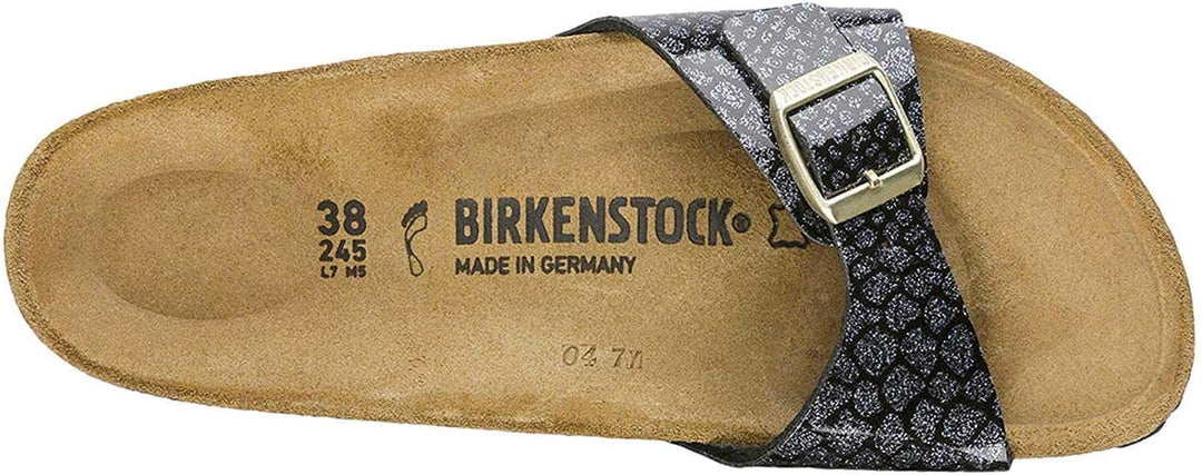 Birkenstock Madrid 40623, Unisex - Erwachsene Clogs & Pantoletten aus Birko-Flor 38 EU Schmal Schwar