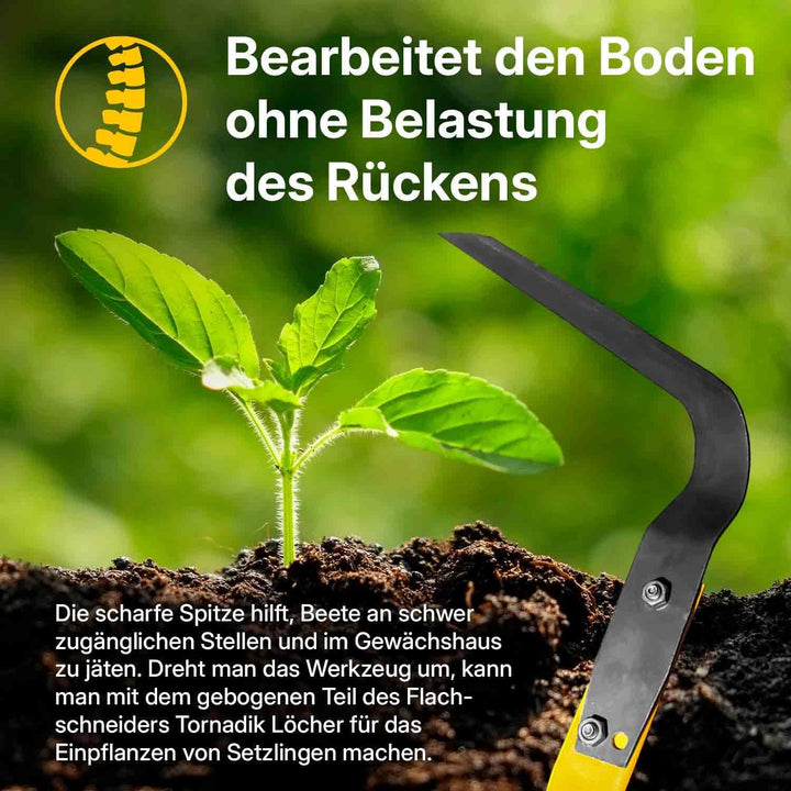 BEM TORNADICA Flachschneider, Gartengerät, Gartenwerkzeug