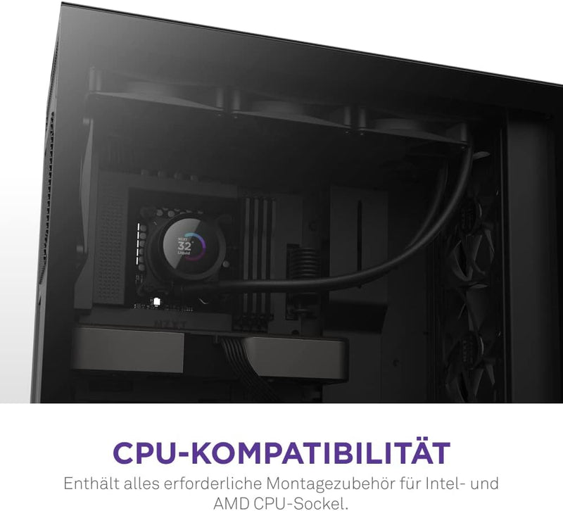 NZXT Kraken 360 - RL-KN360-B1-360mm AIO CPU Wasserkühlung - 1,54" LCD Display 240x240-3x120mm PWM Fa